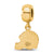 NFL Cleveland Browns Extra Small Charm Dangle Bead Charm in Gold Plated
