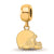 Gold Plated NFL LogoArt Cleveland Browns Extra Small Dangle Bead Charm
