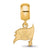 NFL Tampa Bay Buccaneers Extra Small Charm Dangle Bead Charm in Gold Plated