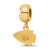 NFL Kansas City Chiefs Extra Small Charm Dangle Bead Charm in Gold Plated