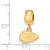 NFL Kansas City Chiefs Extra Small Charm Dangle Bead Charm in Gold Plated
