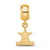 NFL Dallas Cowboys Extra Small Charm Dangle Bead Charm in Gold Plated