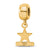 NFL Dallas Cowboys Extra Small Charm Dangle Bead Charm in Gold Plated