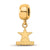 Gold Plated NFL LogoArt Dallas Cowboys Extra Small Dangle Bead Charm