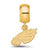 NFL Philadelphia Eagles Extra Small Charm Dangle Bead Charm in Gold Plated
