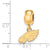 NFL Philadelphia Eagles Extra Small Charm Dangle Bead Charm in Gold Plated