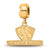 Gold Plated LogoArt Eastern Illinois U Small Dangle Bead