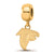 Gold Plated NFL LogoArt Atlanta Falcons Extra Small Dangle Bead Charm