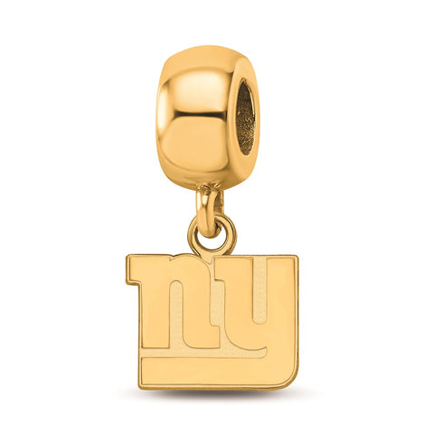Gold Plated NFL LogoArt New York Giants Extra Small Dangle Bead Charm