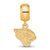 NFL Jacksonville Jaguars Extra Small Charm Dangle Bead Charm in Gold Plated