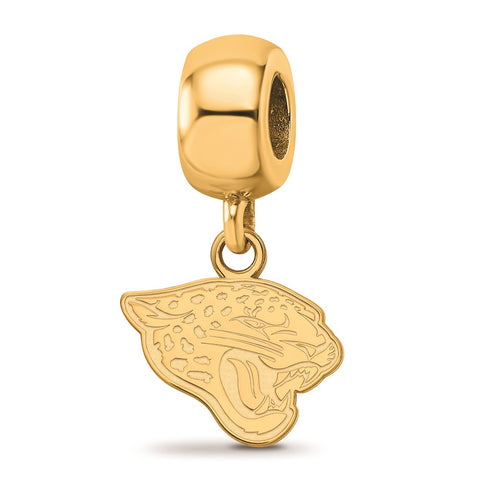 Gold Plated NFL LogoArt Jacksonville Jaguars Extra Small Dangle Bead Charm