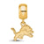 NFL Detroit Lions Extra Small Charm Dangle Bead Charm in Gold Plated