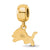 NFL Detroit Lions Extra Small Charm Dangle Bead Charm in Gold Plated