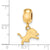 NFL Detroit Lions Extra Small Charm Dangle Bead Charm in Gold Plated