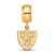 NFL Oakland Raiders Extra Small Charm Dangle Bead Charm in Gold Plated