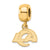 Gold Plated NFL LogoArt Los Angeles Rams Extra Small Dangle Bead Charm