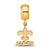 NFL New Orleans Saints Extra Small Charm Dangle Bead Charm in Gold Plated