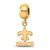 Gold Plated NFL LogoArt New Orleans Saints Extra Small Dangle Bead Charm