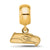 NFL Seattle Seahawks Extra Small Charm Dangle Bead Charm in Gold Plated