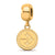 Gold Plated NFL LogoArt Pittsburgh Steelers Extra Small Dangle Bead Charm