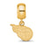 NFL Tennessee Titans Extra Small Charm Dangle Bead Charm in Gold Plated