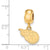 NFL Tennessee Titans Extra Small Charm Dangle Bead Charm in Gold Plated