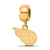 Gold Plated NFL LogoArt Tennessee Titans Extra Small Dangle Bead Charm