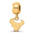 Gold Plated NFL LogoArt Houston Texans Extra Small Dangle Bead Charm
