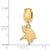 NFL Minnesota Vikings Extra Small Charm Dangle Bead Charm in Gold Plated