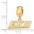 Eastern Kentucky U Xs Charm Dangle Bead Charm in Gold Plated