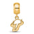 University of South Florida Xs Charm Dangle Bead Cha in Gold Plated