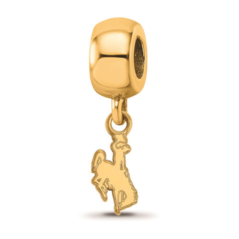 Gold Plated LogoArt The University of Wyoming Xs Dangle Bead Charm