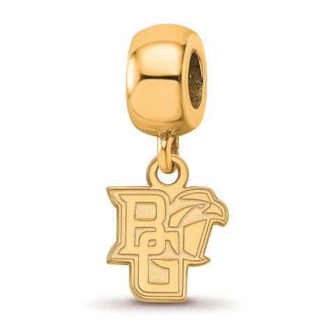 Gold Plated LogoArt Bowling Green State U Xs Dangle Bead Charm