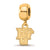 Gold Plated LogoArt Bowling Green State U Xs Dangle Bead Charm