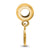 Furman University Xs Charm Dangle Bead Charm in Gold Plated