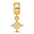 Furman University Xs Charm Dangle Bead Charm in Gold Plated