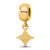 Furman University Xs Charm Dangle Bead Charm in Gold Plated
