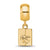 Pittsburg State University Xs Charm Dangle Bead Charm in Gold Plated