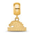 Western Michigan U Xs Charm Dangle Bead Charm in Gold Plated