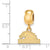 Western Michigan U Xs Charm Dangle Bead Charm in Gold Plated