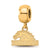 Gold Plated LogoArt Western Michigan U Xs Dangle Bead Charm