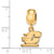 Central Michigan University Xs Charm Dangle Bead in Gold Plated