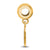 Furman University Small Charm Dangle Bead in Gold Plated