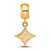 Furman University Small Charm Dangle Bead in Gold Plated