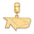 University of North Dakota Small Charm Dangle Bead in Gold Plated