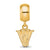 Washington University In St. LouisCharm Bead Xs Dangle in Gold Plated