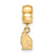 Ball State University Xs Charm Dangle Bead Charm in Gold Plated