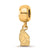 Gold Plated LogoArt Ball State University Xs Dangle Bead Charm