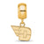 University of Dayton Xs Charm Dangle Bead Charm in Gold Plated