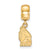 Ball State University Small Charm Dangle Bead in Gold Plated